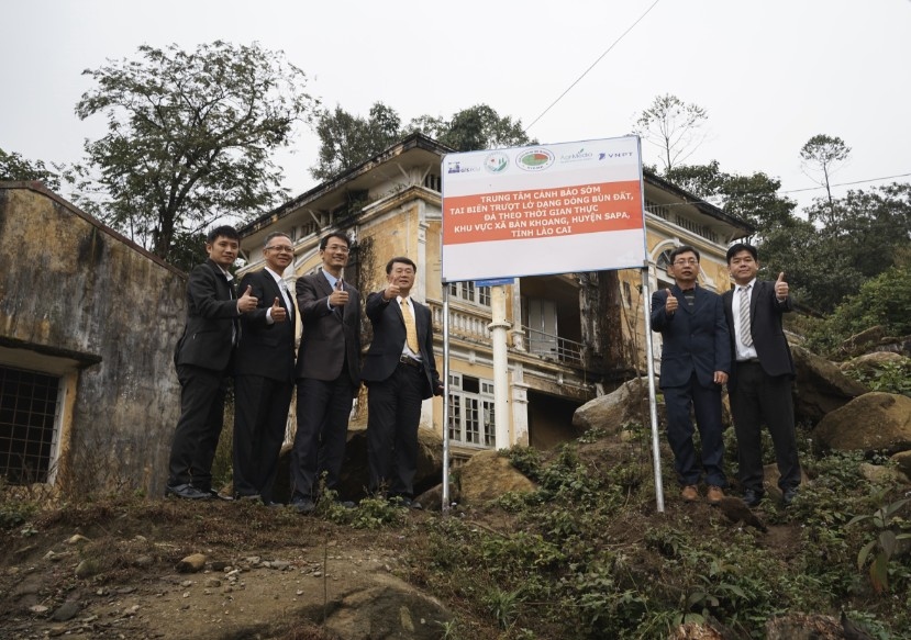 臺越土石流觀測站建置點。(記者張光雄翻攝)