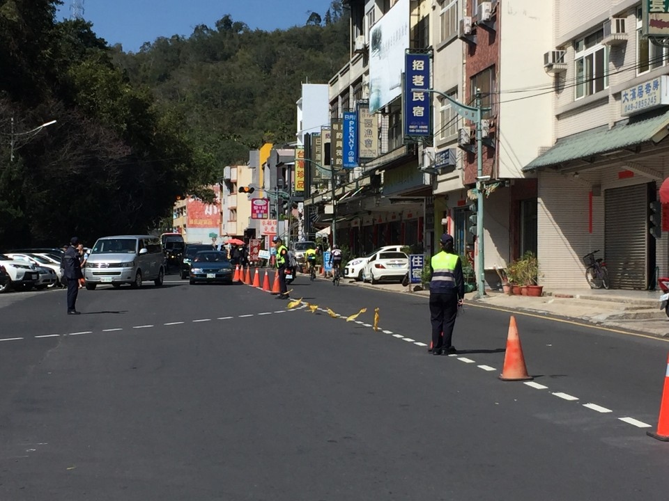 108年228紀念日連假日月潭水社周邊彈性交通管制情形。(記者張光雄翻攝)