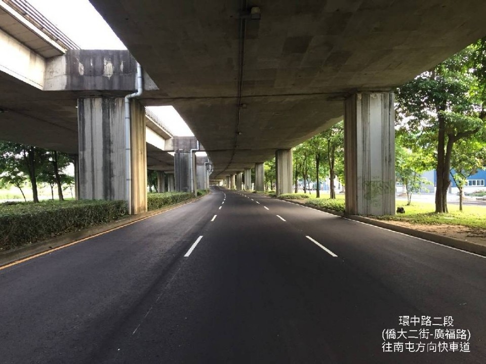 台中重要聯外道路 環中路道路改善工程8月底全面完工。(記者張越安翻攝)