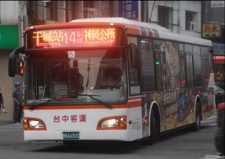 擴大神岡公車路網 14路公車副線10月16日起再增4站位。(記者張越安翻攝)