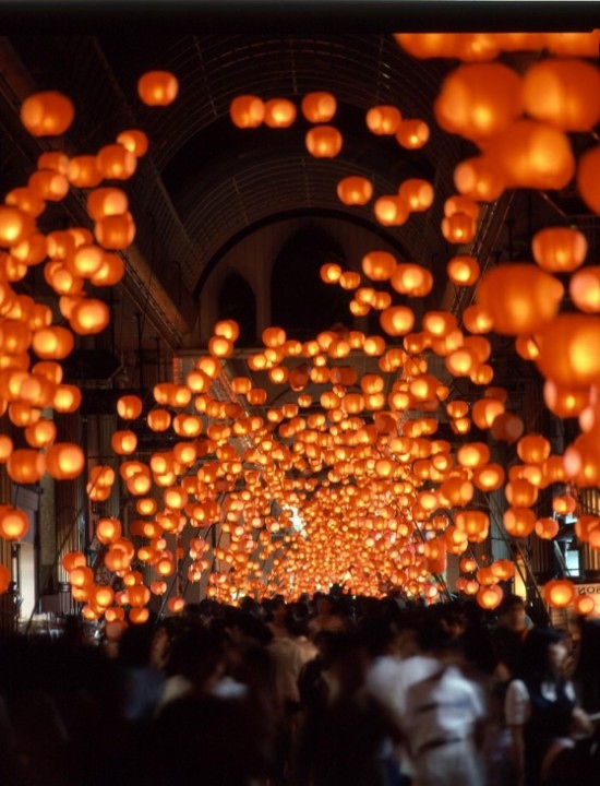 日本山口市參展2020台灣燈會 打造浪漫紅燈籠隧道。(記者劉明福翻攝)