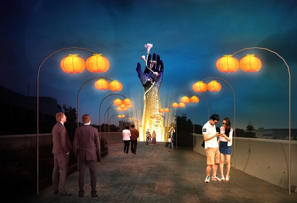 藍染、新丁粄躍上花燈 2020台灣燈會客家燈區精彩可期。(記者劉秝娟翻攝)
