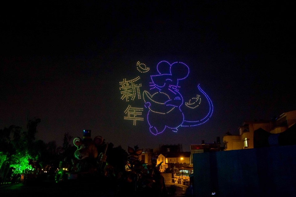 800台無人機開幕展演 台灣燈會將點亮夜空。(記者陳信宏翻攝)