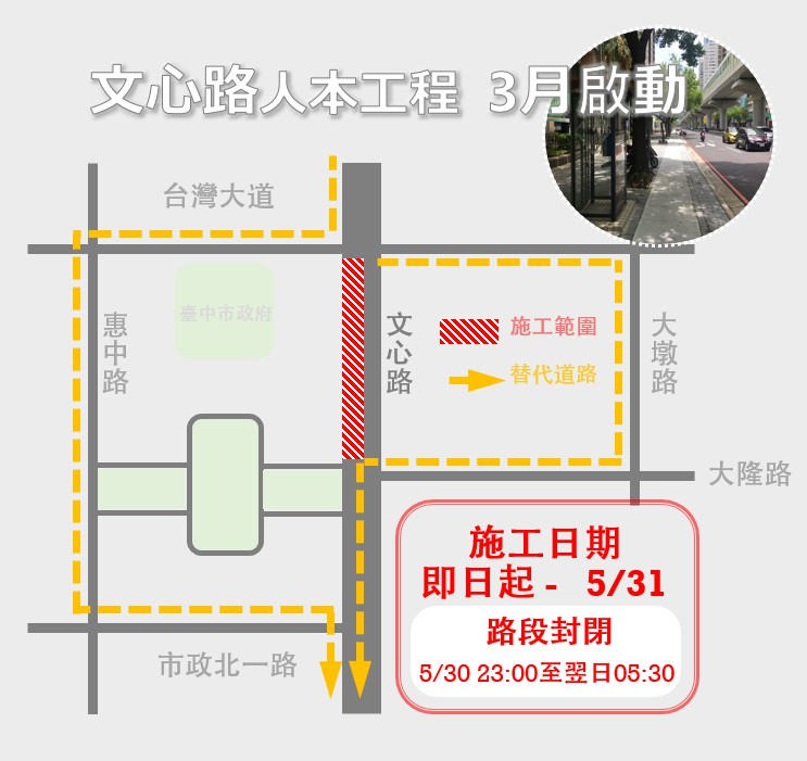 文心路路平最後一哩路開工。(記者林志強翻攝)