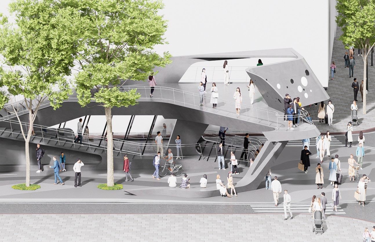 嶄新的中山站南段以「城市美學交匯點」為設計核心,打造台灣最具指標性的捷運生活場域。圖/愛手創提供