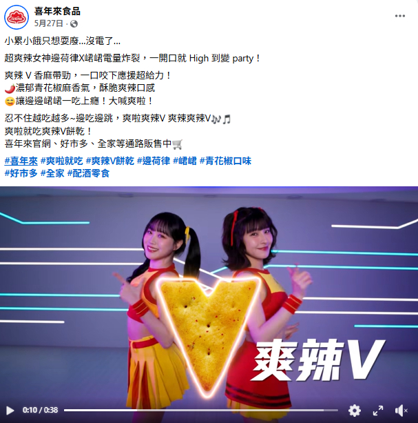 喜年來50周年創新轉型  跨界合作成功吸引零食消費新趨勢