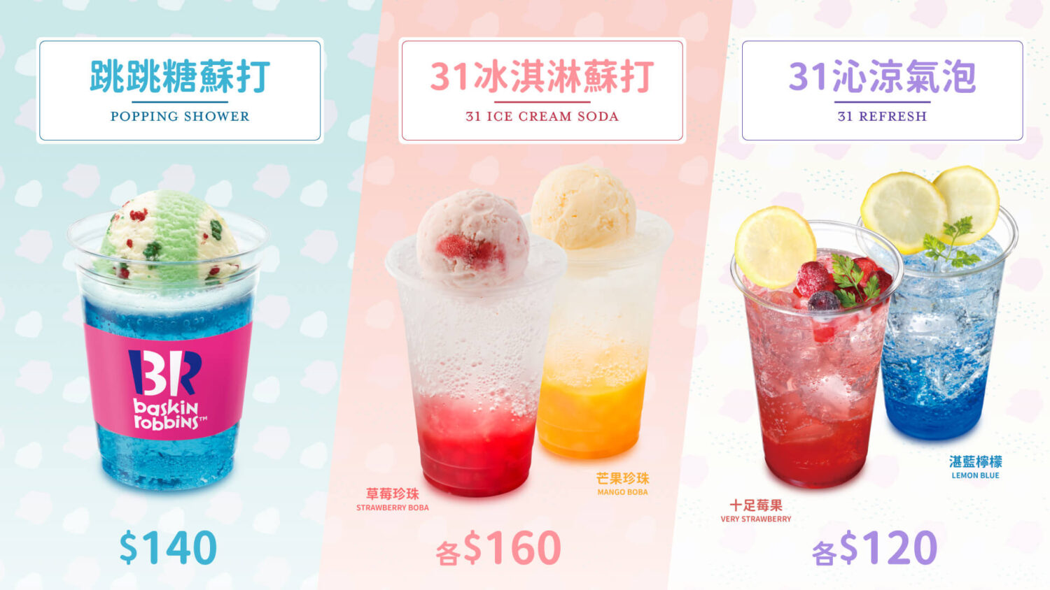 在台北101店也有冰淇淋蘇打可以選擇,水果香氣加上QQ的珍珠,讓人喝了擁有好心情。圖/31冰淇淋提供