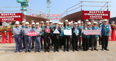 百噸 x 三百噸雙艦齊發！台船打造國海院調查船龍骨祈福