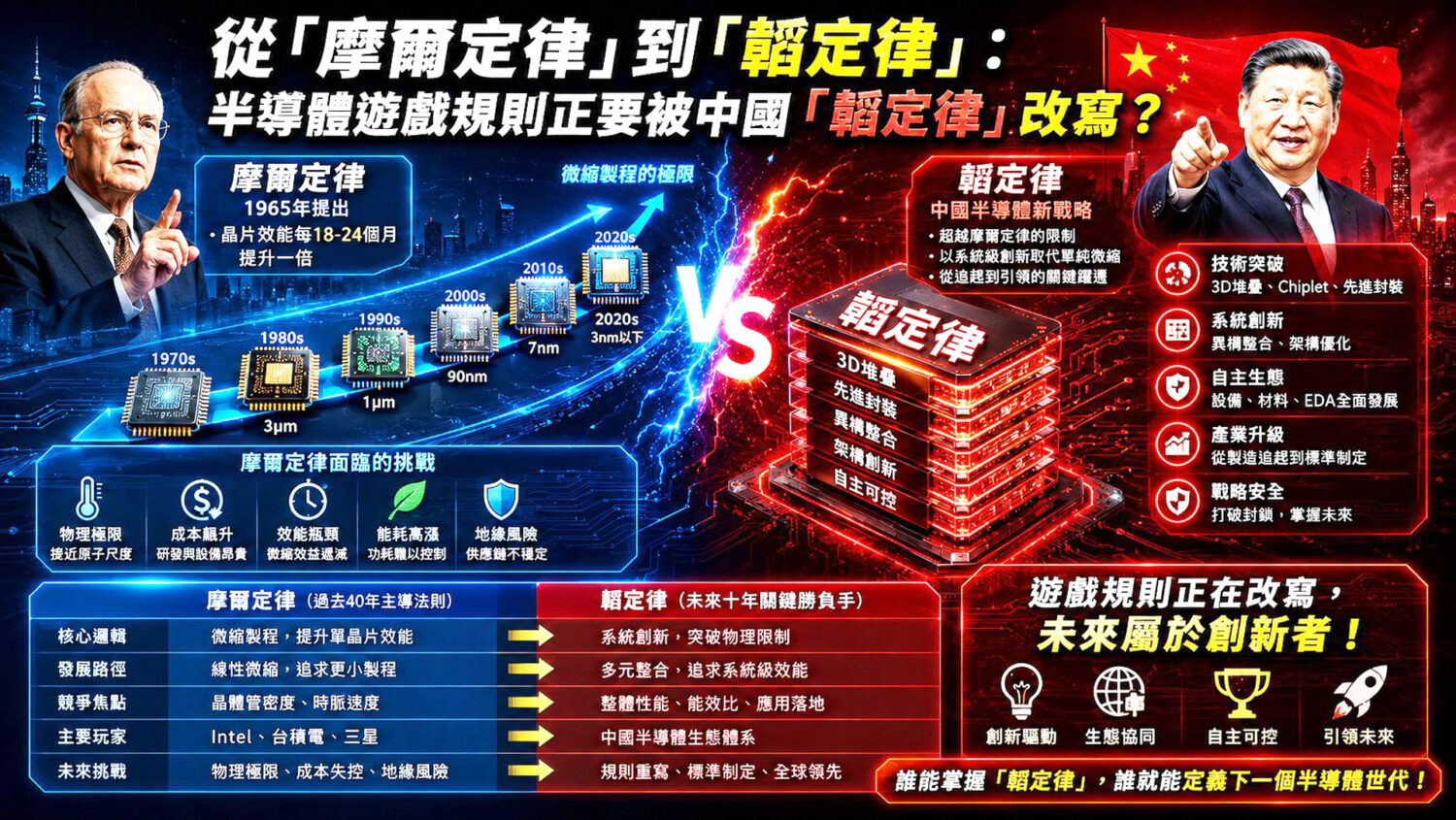 華為「韜定律」能否改寫半導體遊戲規則？ 挑戰台積電？半導體遊戲規則被中國改寫？