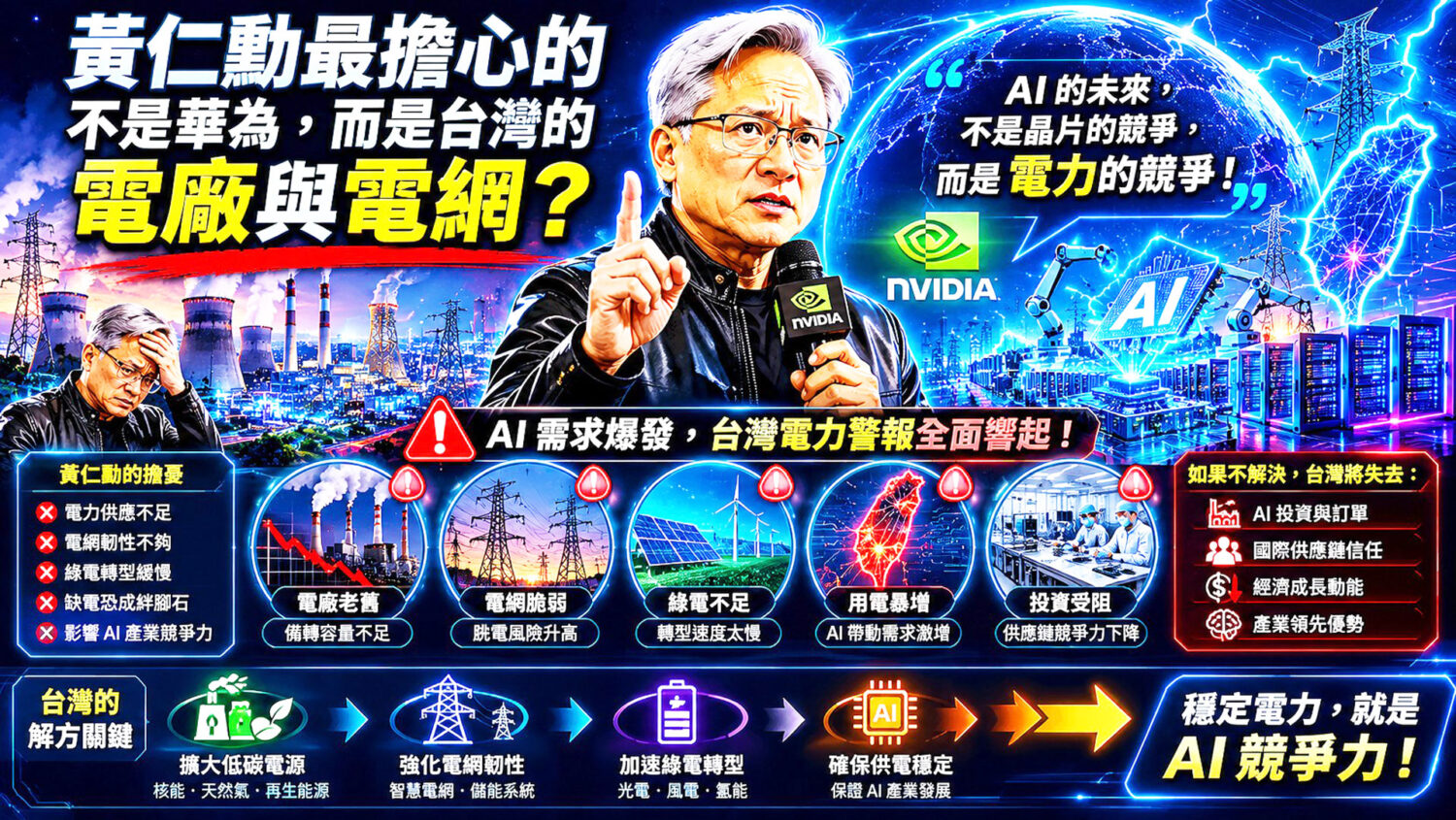 黃仁勳震撼預言：AI將創造12兆美元年產值，台灣正站在核心地位