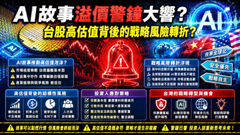 AI警鐘大響？台股高估值反轉警報？  從效率全球化到安全優先的戰略轉折