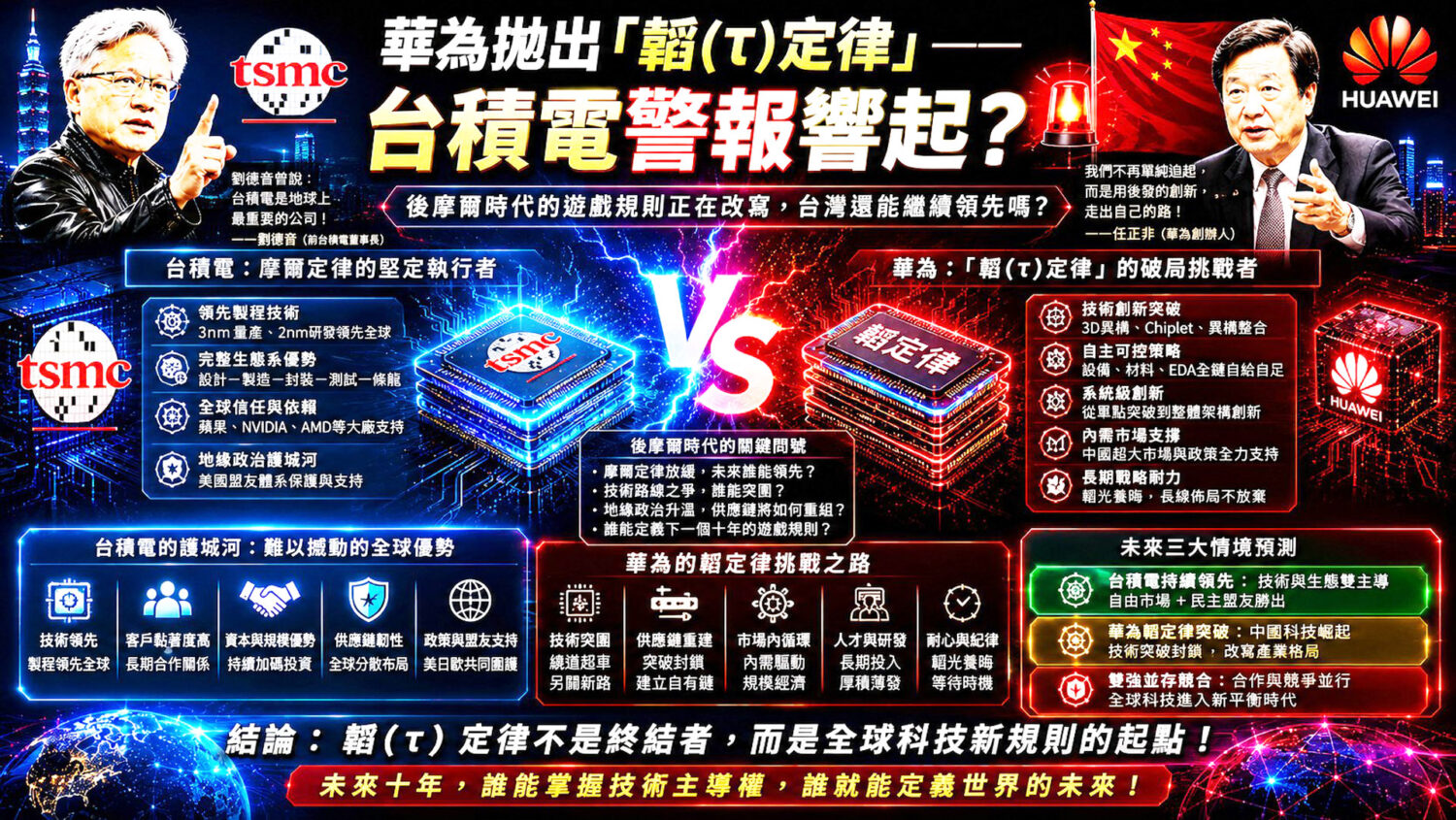 華為換道超車台灣的晶片霸業？ 後摩爾時代「韜定律」晶片革命