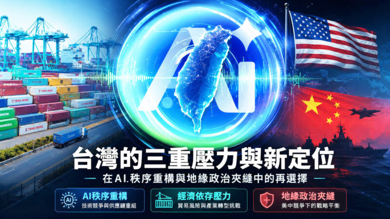 台灣的三重壓力與新定位：在AI秩序重構與地緣政治夾縫中的再選擇