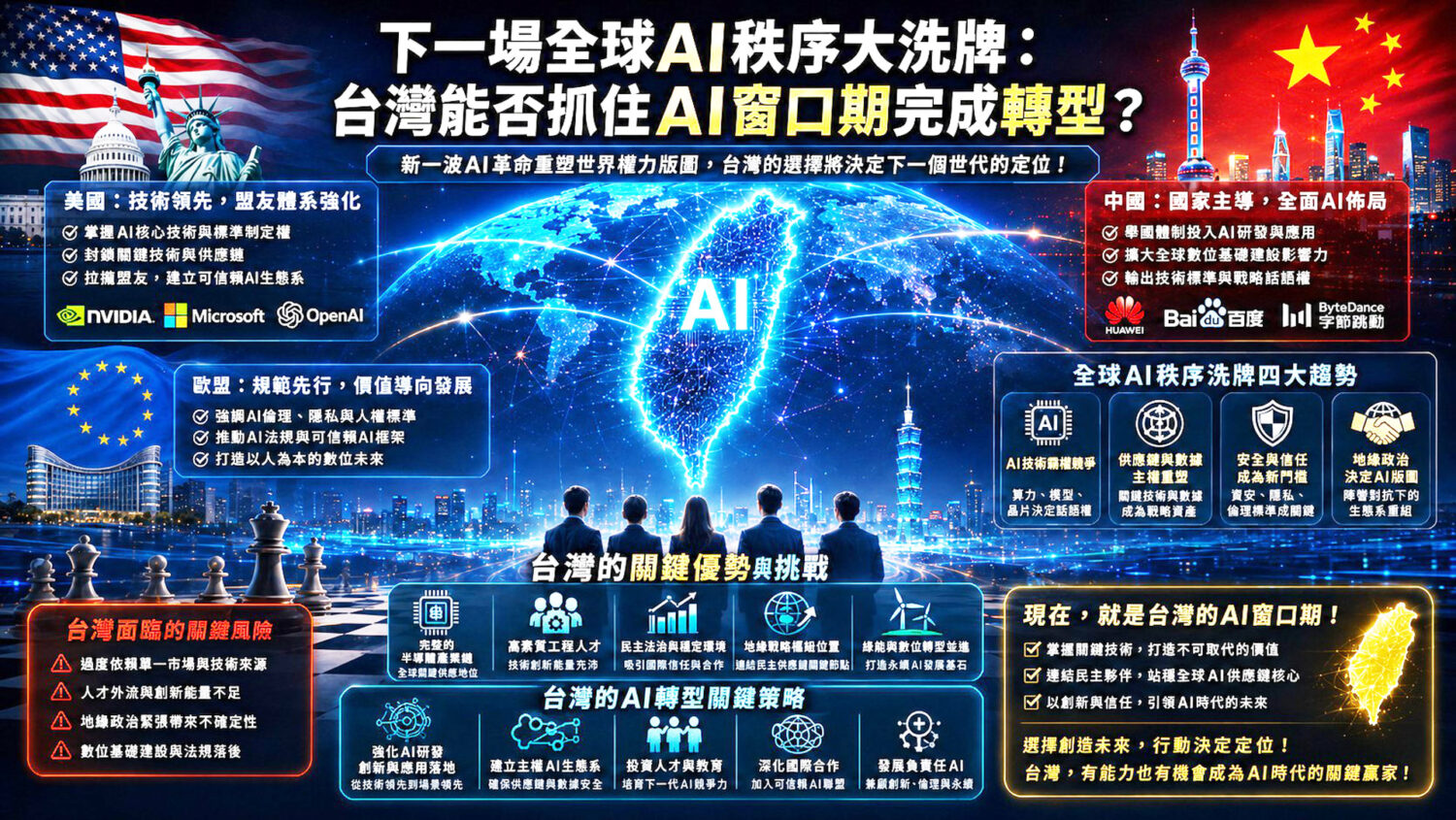 台灣的三重壓力與新定位:在AI秩序重構與地緣政治夾縫中的再選擇 台灣的三重壓力與新定位:在AI秩序重構與地緣政治夾縫中的再選擇